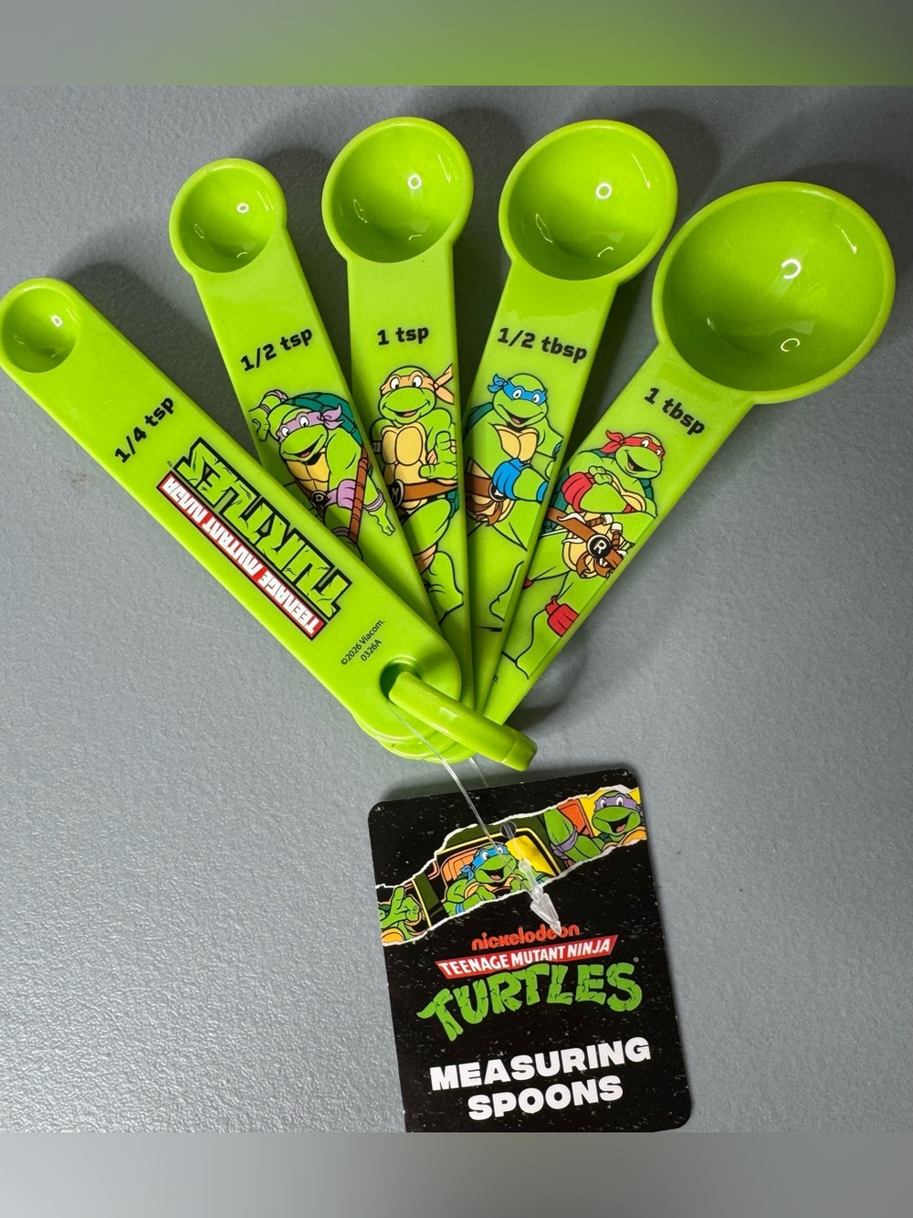 Nickelodeon Teenage Mutant Ninja Turtles Neon Lime Measuring Spoons novelty